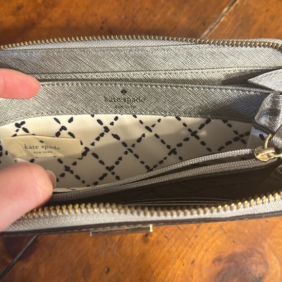 Kate Spade Silver Long Wallet - Picture 7 of 8